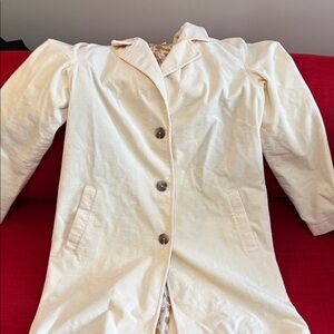 Anthropologie Cream Corduroy Duster Coat!